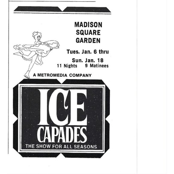 Ice Capades Madison Square Gardens Advertisement 1970s Vintage Print Ad 9 in - Picture 2 of 2